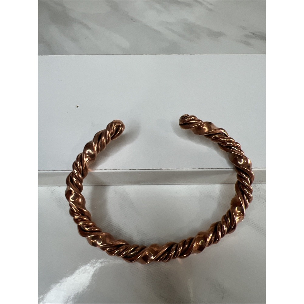 Handmade Copper Healing Bracelet Vintage Style Twisted 100% Pure